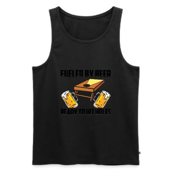 Cornhole Spieler Cornholer Team Sackloch Sport - Männer Premium Bio Tank Top - Schwarz - Vorne - Michal (187cm)