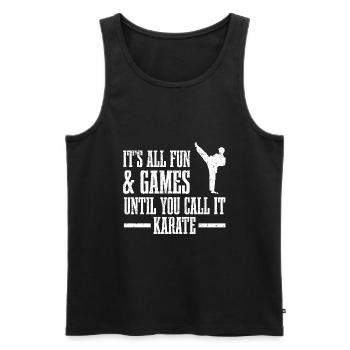 Tangsoodo Kampfkunst, Tang Soo Do Kämpfer Geschenk - Männer Premium Bio Tank Top - Schwarz - Vorne - Michal (187cm)