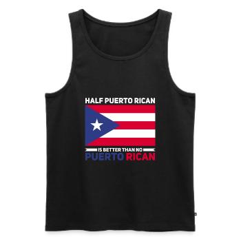 Puerto Rico | Puerto Ricaner Flagge Geschenkideen - Männer Premium Bio Tank Top - Schwarz - Vorne - Michal (187cm)
