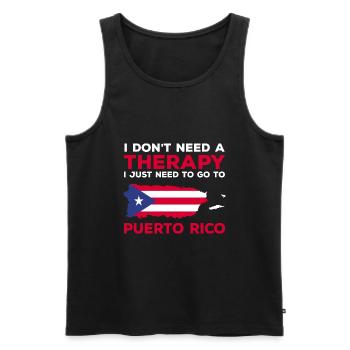 Puerto Rico Flagge | Puerto Ricaner Geschenkideen - Männer Premium Bio Tank Top - Schwarz - Vorne - Michal (187cm)