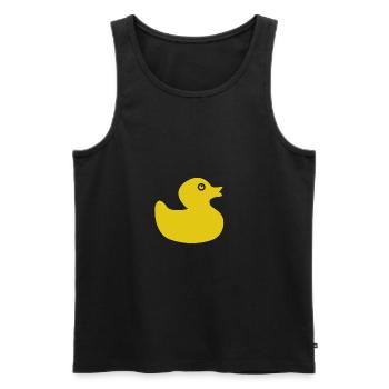 Bain de caoutchouc de canard grinçant - Débardeur bio Premium Homme - noir - Devant - Michal (187cm)