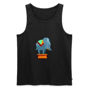 Circus elephant - Men's Premium Organic Tank Top - black - Front - Michal (187cm)