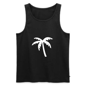 Palme - Männer Premium Bio Tank Top - Schwarz - Vorne - Michal (187cm)