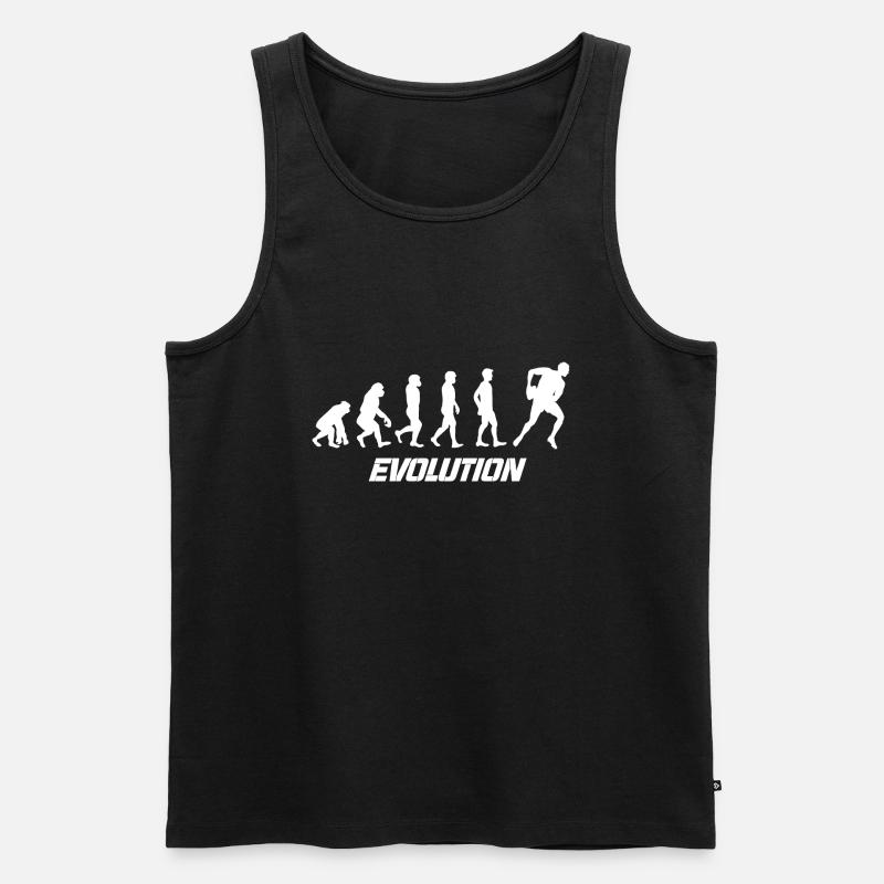 Tee shirt évolution rugby - Débardeur bio Premium Homme - noir