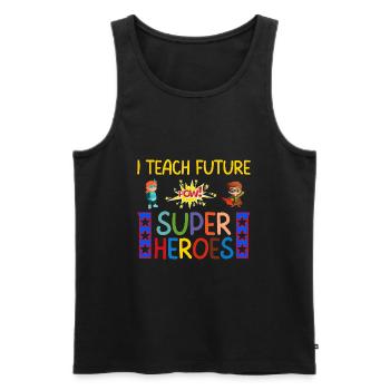 I Teach Future Superheroes Teacher Back to School - Débardeur bio Premium Homme - noir - Devant - Michal (187cm)