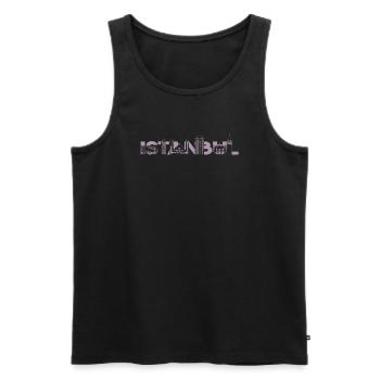 Chemise Istanbul Skyline - Débardeur bio Premium Homme - noir - Devant - Michal (187cm)
