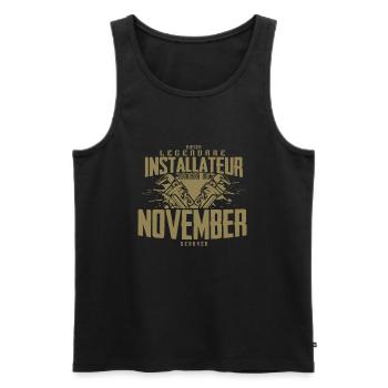 Installateur Geburtsmonat November Geburtstag - Männer Premium Bio Tank Top - Schwarz - Vorne - Michal (187cm)