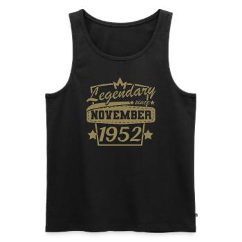 Legendär seit November 1952 Retro Sprüche - Männer Premium Bio Tank Top - Schwarz - Vorne - AI Model Male 178 light (178cm)