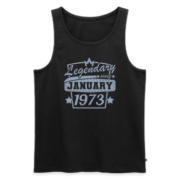 Legendary since January 1973 Retro - Men's Premium Organic Tank Top - black - Front - Michal (187cm)
