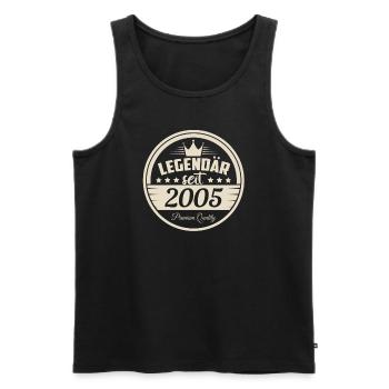 Legendär seit 2005 Geburtstag Sprüche - Männer Premium Bio Tank Top - Schwarz - Vorne - Michal (187cm)
