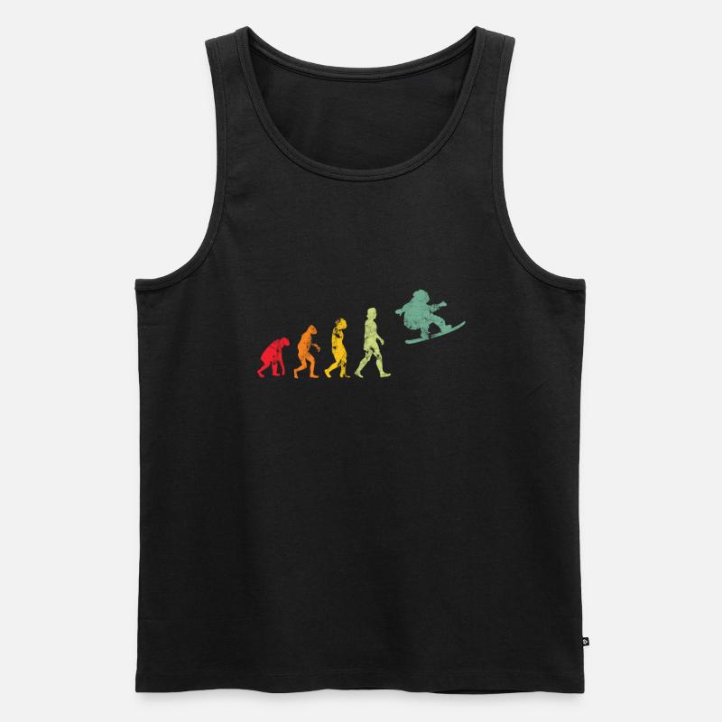 EVOLUTION SNOWBOARD - Männer Premium Bio Tank Top - Schwarz