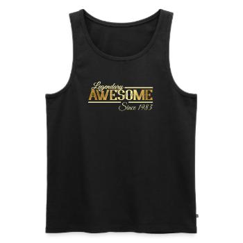 Awesome seit 1983 Geburtstag Sprüche Retro - Männer Premium Bio Tank Top - Schwarz - Vorne - Michal (187cm)