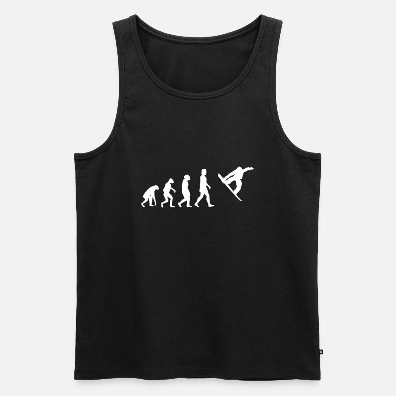 EVOLUTION SNOWBOARD - Men's Premium Organic Tank Top - black
