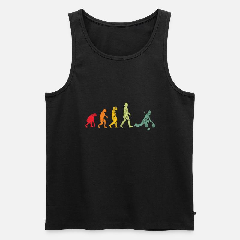 Evolution Curling - Männer Premium Bio Tank Top - Schwarz