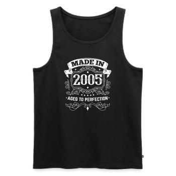 Made in 2005 Vintage Geburtstag - Männer Premium Bio Tank Top - Schwarz - Vorne - AI Model Male 178 light (178cm)