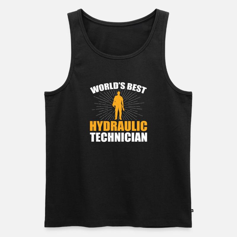 Fantastischer weltbester Hydrauliktechniker, - Männer Premium Bio Tank Top - Schwarz