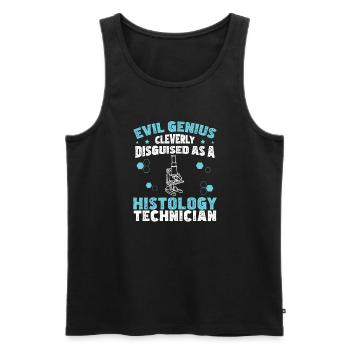 Evil Genius Funny Histology Humor For Histologists - Men's Premium Organic Tank Top - black - Front - Michal (187cm)