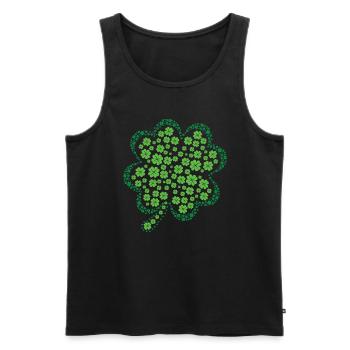 CLOVER IN IRISH COLOURS - Men's Premium Organic Tank Top - black - Front - AI Model Male 178 light (178cm)