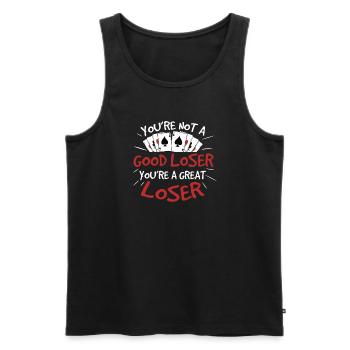 Funny Canasta Card Game Sarcasm Canasta - Men's Premium Organic Tank Top - black - Front - AI Model Male 178 light (178cm)