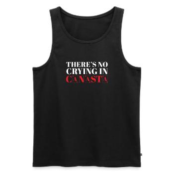 Funny Canasta player in the Canasta card game - Men's Premium Organic Tank Top - black - Front - AI Model Male 178 light (178cm)