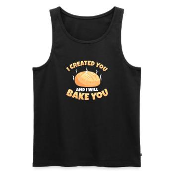 Cool, ich habe dich kreiert und ich werde dich - Männer Premium Bio Tank Top - Schwarz - Vorne - AI Model Male 178 light (178cm)
