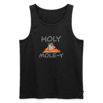 Funny Holy Mole-y Mole Problems For A Chemistry - Men's Premium Organic Tank Top - black - Front - AI Model Male 178 light (178cm)