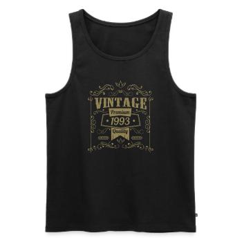 1993 Geburtstag Geburtstag Vintage Sprüche - Männer Premium Bio Tank Top - Schwarz - Vorne - Michal (187cm)