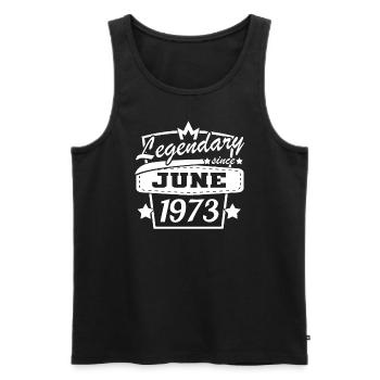 Jahrgang 1973 Geburtstag Sprüche - Männer Premium Bio Tank Top - Schwarz - Vorne - Michal (187cm)