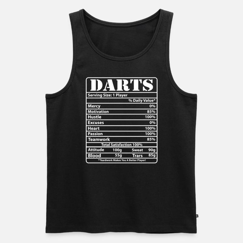 Darts Nutrion - Männer Premium Bio Tank Top - Schwarz
