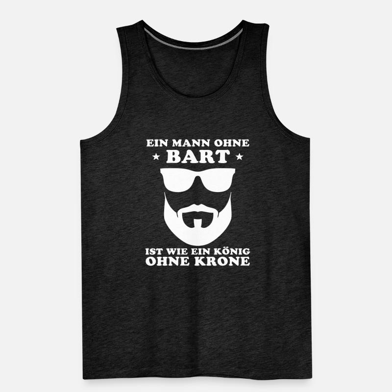 Ein Mann ohne Bart Vollbart Bartträger Bärtig Männer Premium Bio Tank Top