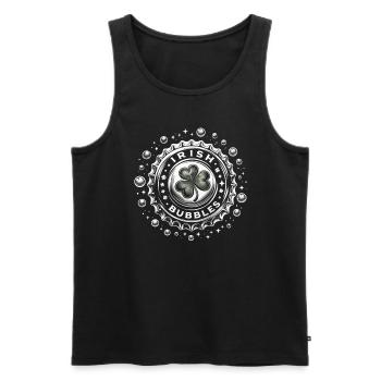 Irish Bubbles Pub Outfit - Men's Premium Organic Tank Top - black - Front - AI Model Male 178 light (178cm)