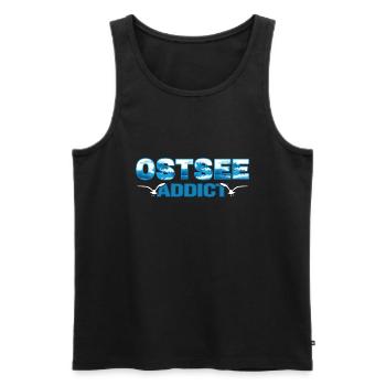 ostsee möwe strandfeeling sommer-vibes rügen - Men's Premium Organic Tank Top - black - Front - AI Model Male 178 light (178cm)