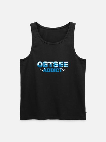ostsee möwe strandfeeling sommer-vibes rügen - Men's Premium Organic Tank Top - black