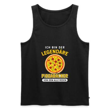 Italienische Pizza Chefkoch Pizzeria Pizza Bäcker - Männer Premium Bio Tank Top - Schwarz - Vorne - Michal (187cm)