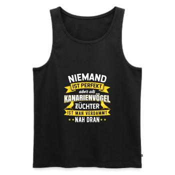 Vogelhalter Vogelzüchter Haustier Kanarienvogel - Männer Premium Bio Tank Top - Schwarz - Vorne - Michal (187cm)