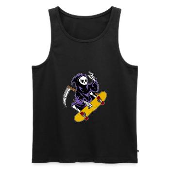 Skater Skatboarder Skaten Vintage Sport Skateboard - Männer Premium Bio Tank Top - Schwarz - Vorne - Michal (187cm)