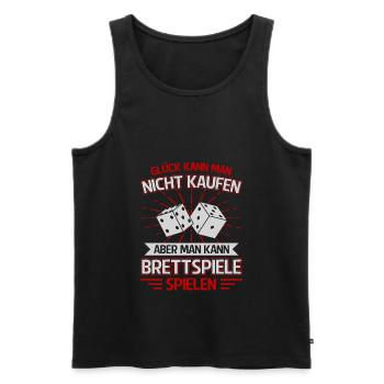 Gesellschaftsspiele Spieleabend Brettspiele - Männer Premium Bio Tank Top - Schwarz - Vorne - AI Model Male 178 light (178cm)