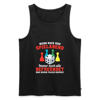 Gesellschaftsspiele Spieleabend Brettspiele - Männer Premium Bio Tank Top - Schwarz - Vorne - AI Model Male 178 light (178cm)
