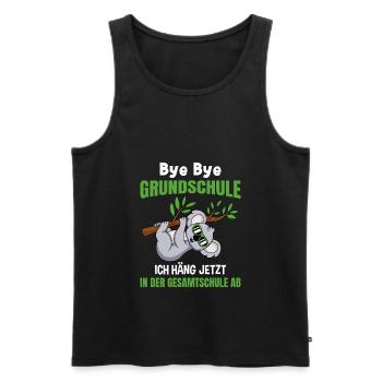 Grundschulabschluss Gesamtschule 5. Klasse - Männer Premium Bio Tank Top - Schwarz - Vorne - Michal (187cm)