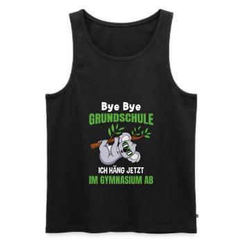 Grundschulabschluss Gymnasium Einschulung 5 Klasse - Männer Premium Bio Tank Top - Schwarz - Vorne - Michal (187cm)