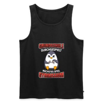 Grundschulabschluss Gymnasium Einschulung 5 Klasse - Männer Premium Bio Tank Top - Schwarz - Vorne - AI Model Male 178 light (178cm)
