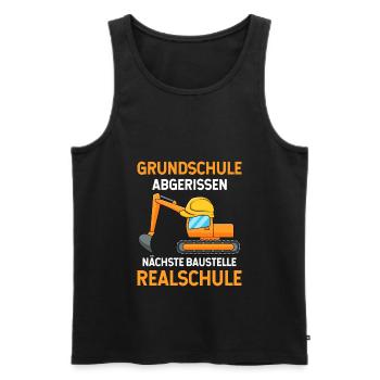 Grundschulabschluss Realschule Einschulung 5Klasse - Männer Premium Bio Tank Top - Schwarz - Vorne - Michal (187cm)