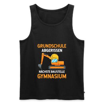 Grundschulabschluss Gymnasium Einschulung 5.Klasse - Männer Premium Bio Tank Top - Schwarz - Vorne - Michal (187cm)