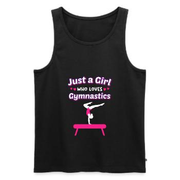 Gymnastics Floor gymnastics Acrobatics Gymnastics Gymnastics - Men's Premium Organic Tank Top - black - Front - AI Model Male 178 light (178cm)