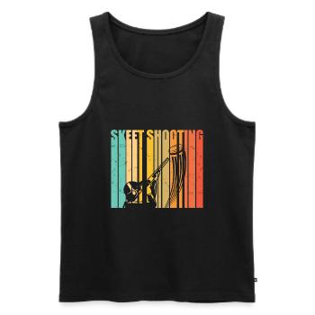 Target shooting - Men's Premium Organic Tank Top - black - Front - AI Model Male 178 light (178cm)