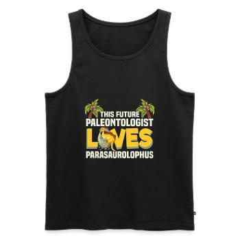 Dinosaurier - Männer Premium Bio Tank Top - Schwarz - Vorne - Michal (187cm)