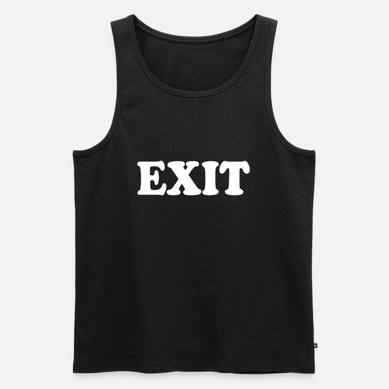 Exit - Men's Premium Organic Tank Top - black