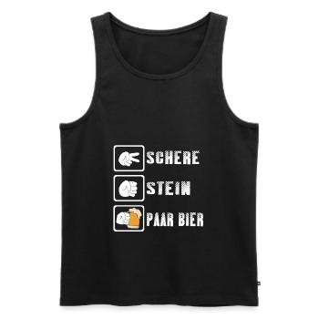  Glühbier Männer - Männer Premium Bio Tank Top - Schwarz - Vorne - Michal (187cm)