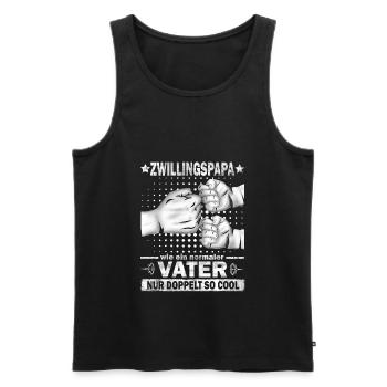 Zwillingspapa Vatertag Papa zwillinge Geschenk - Männer Premium Bio Tank Top - Schwarz - Vorne - Michal (187cm)