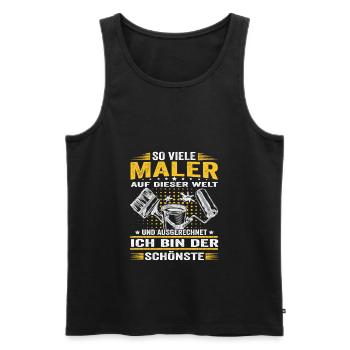 Maler Lackierer Malermeister Sprüche Malerbetrieb - Männer Premium Bio Tank Top - Schwarz - Vorne - Michal (187cm)
